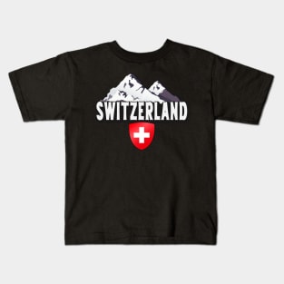 Switzerland Home Mountains Swiss Kids T-Shirt